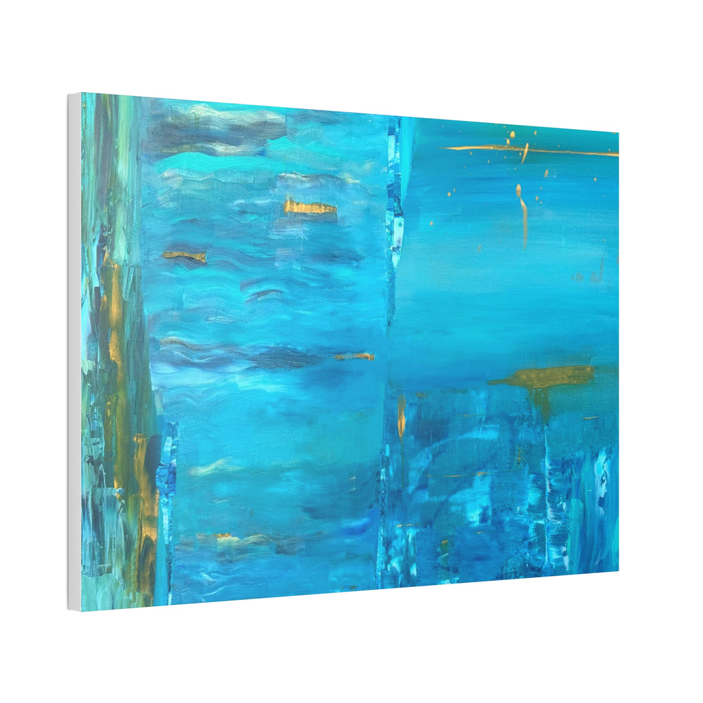 From the depths prints Abstract Ocean Blue Canvas Wall Art – Stretched 1.5"
