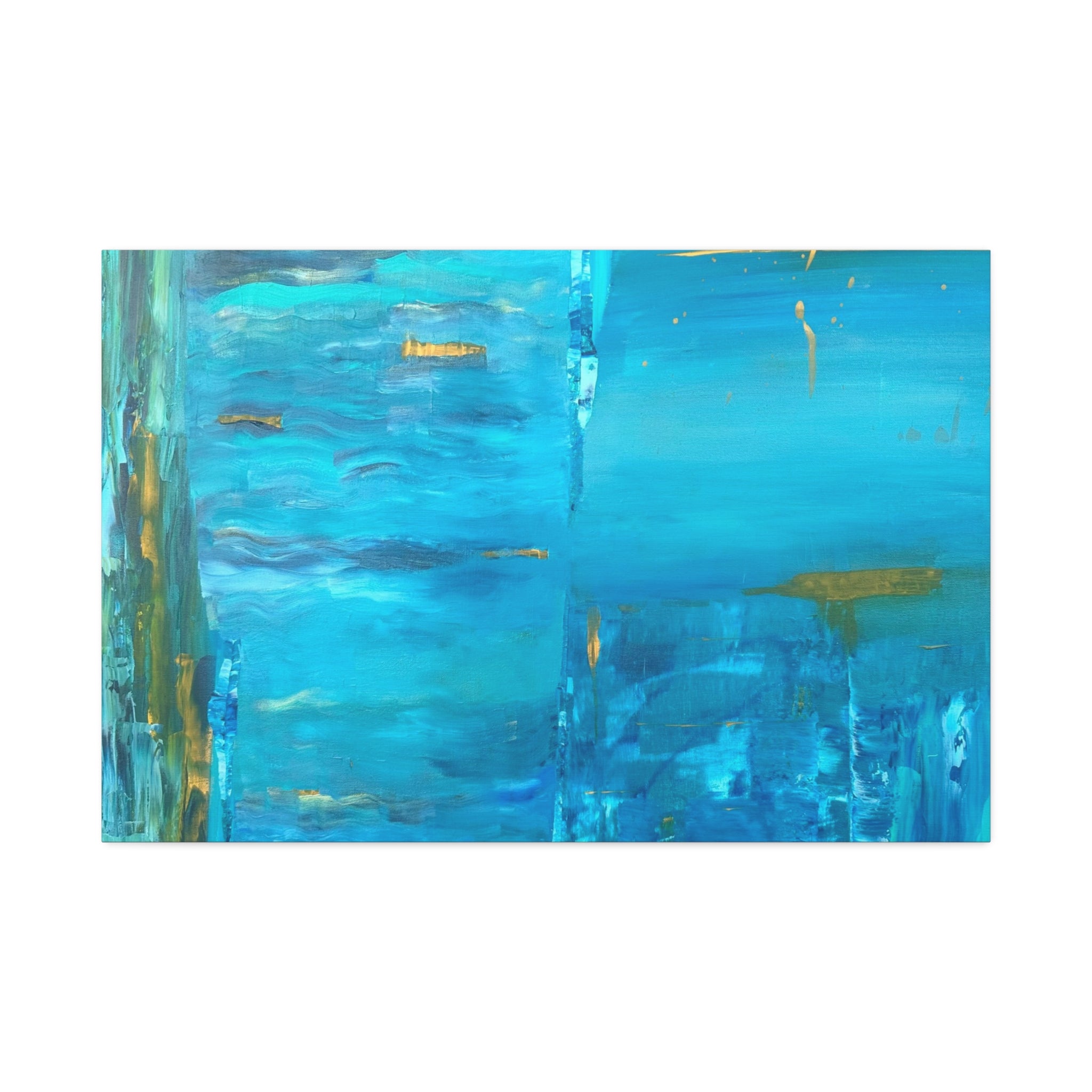 From the depths prints Abstract Ocean Blue Canvas Wall Art – Stretched 1.5"