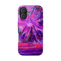 Tough Phone Case — Vibrant Purple Abstract Flower Protective Cover