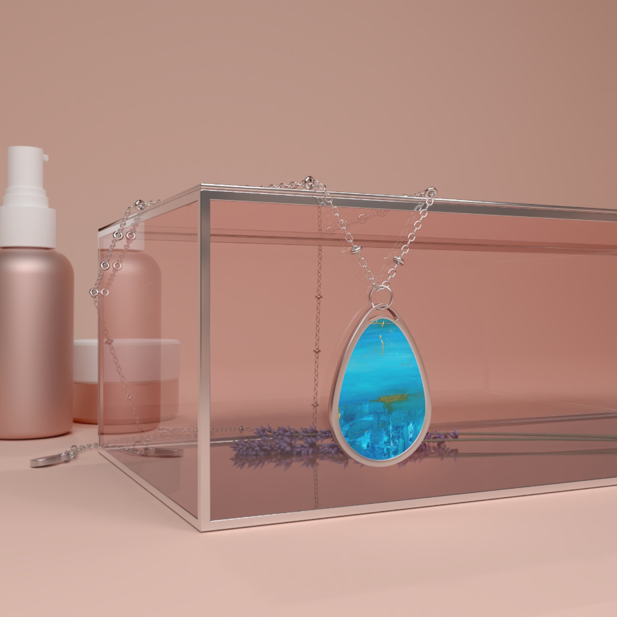 Turquoise Teardrop Pendant Necklace
