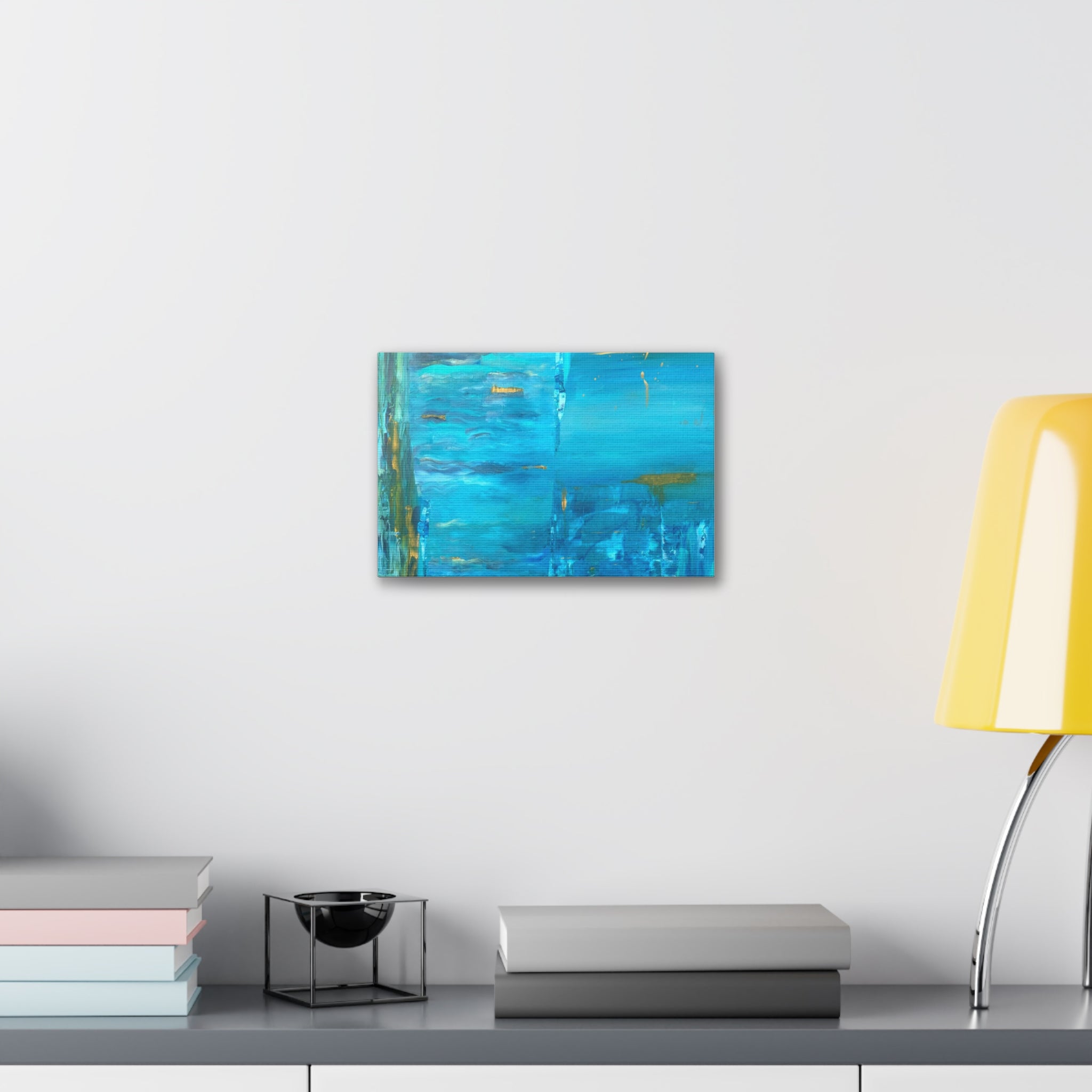 From the depths prints Abstract Ocean Blue Canvas Wall Art – Stretched 1.5"