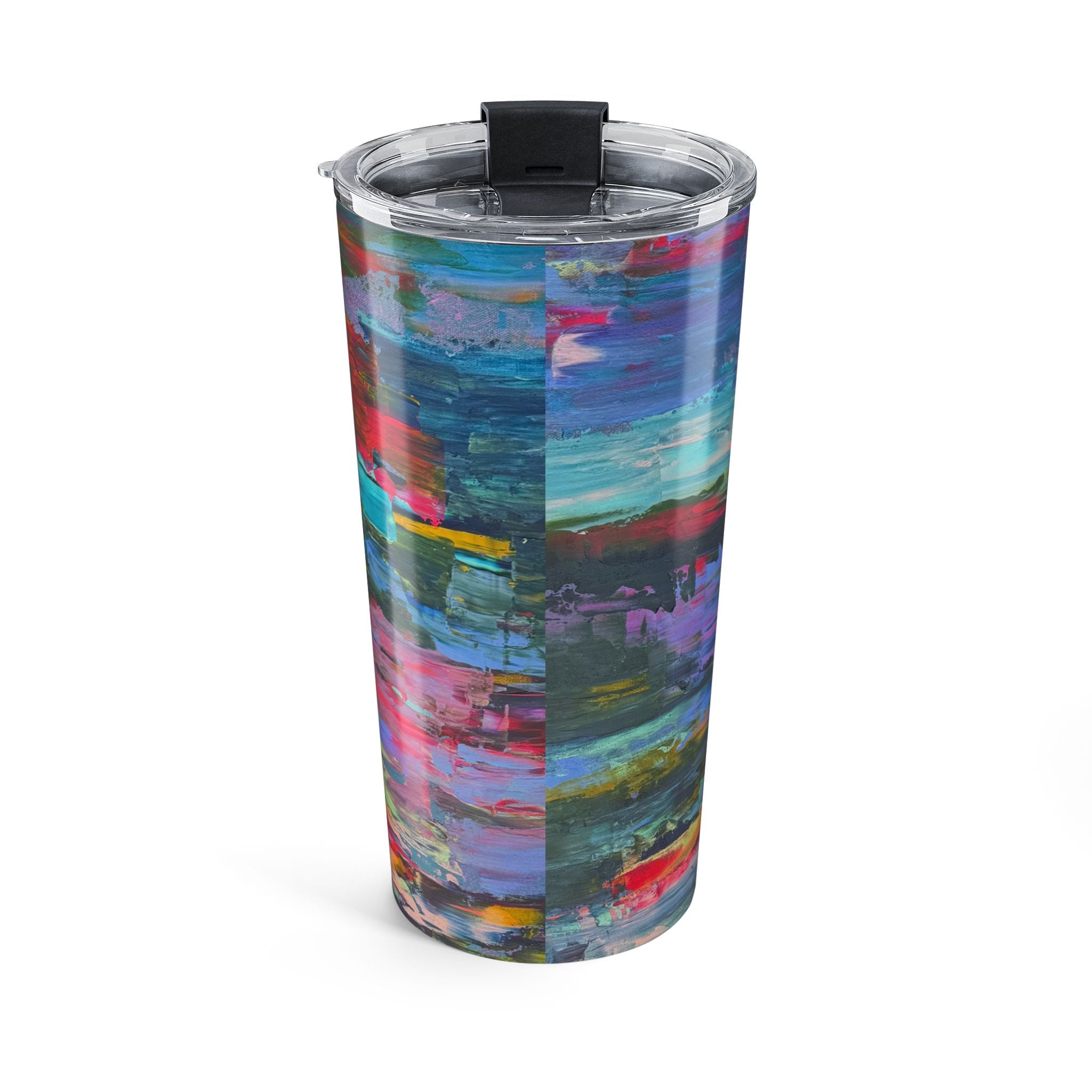 20oz Colorwash Stainless Tumbler — Vibrant Abstract Art Travel Mug
