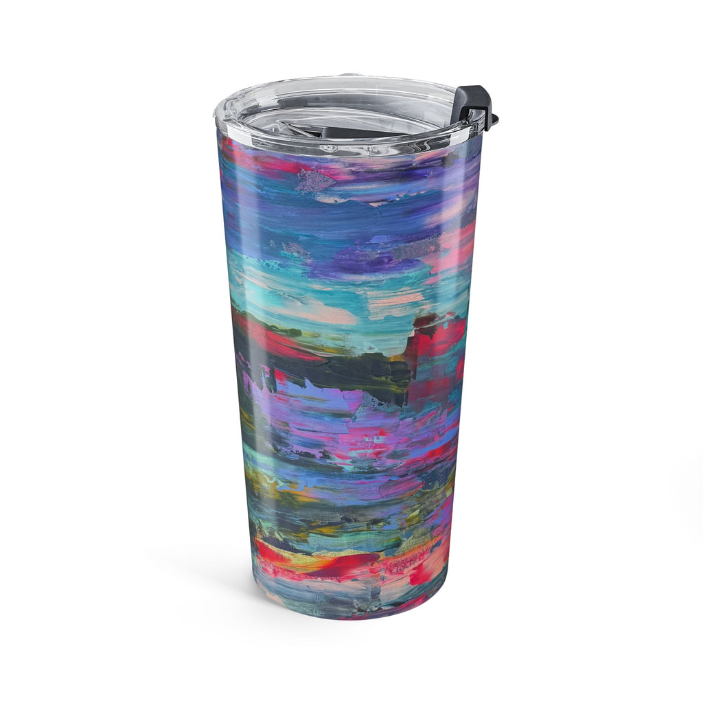 20oz Colorwash Stainless Tumbler — Vibrant Abstract Art Travel Mug