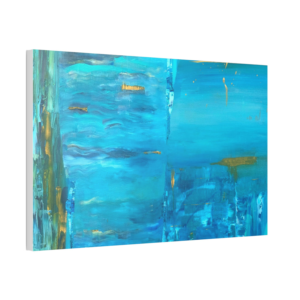 From the depths prints Abstract Ocean Blue Canvas Wall Art – Stretched 1.5"