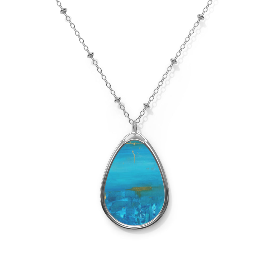 Turquoise Teardrop Pendant Necklace