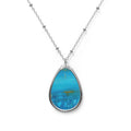 Turquoise Teardrop Pendant Necklace