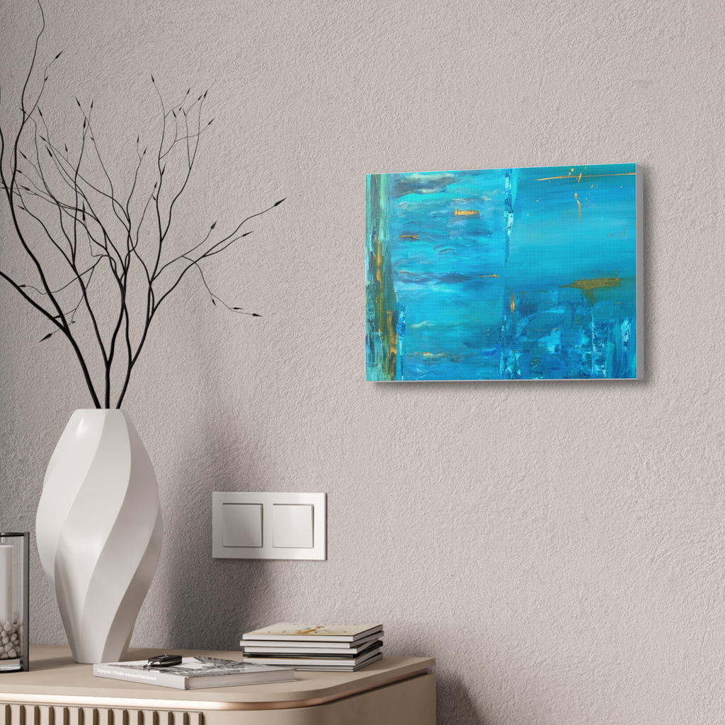 From the depths prints Abstract Ocean Blue Canvas Wall Art – Stretched 1.5"