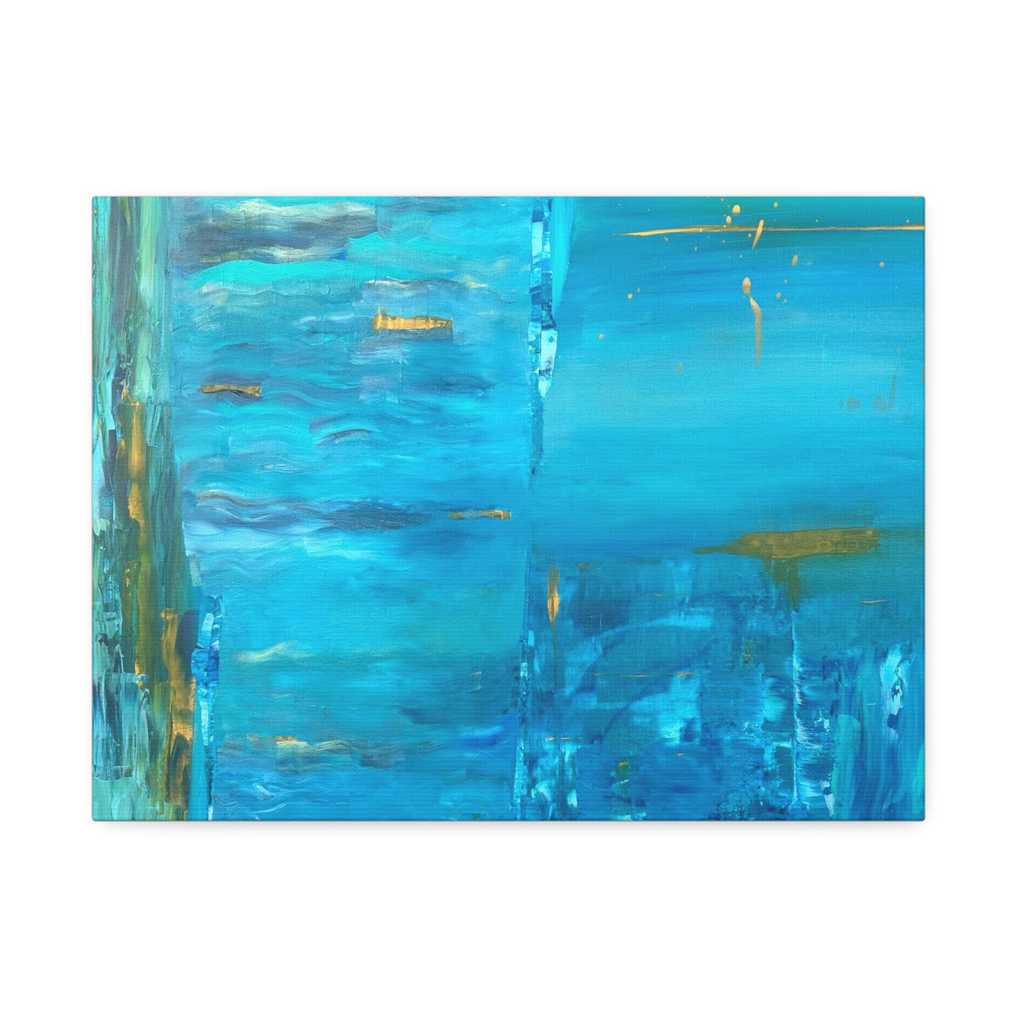 From the depths prints Abstract Ocean Blue Canvas Wall Art – Stretched 1.5"
