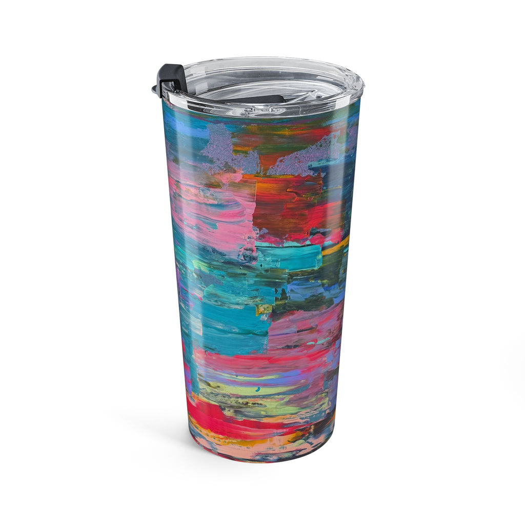 20oz Colorwash Stainless Tumbler — Vibrant Abstract Art Travel Mug