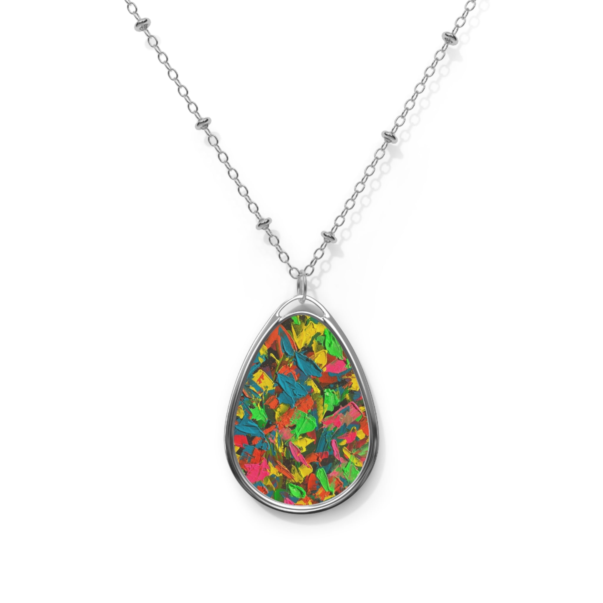 Neon rewind - art necklace