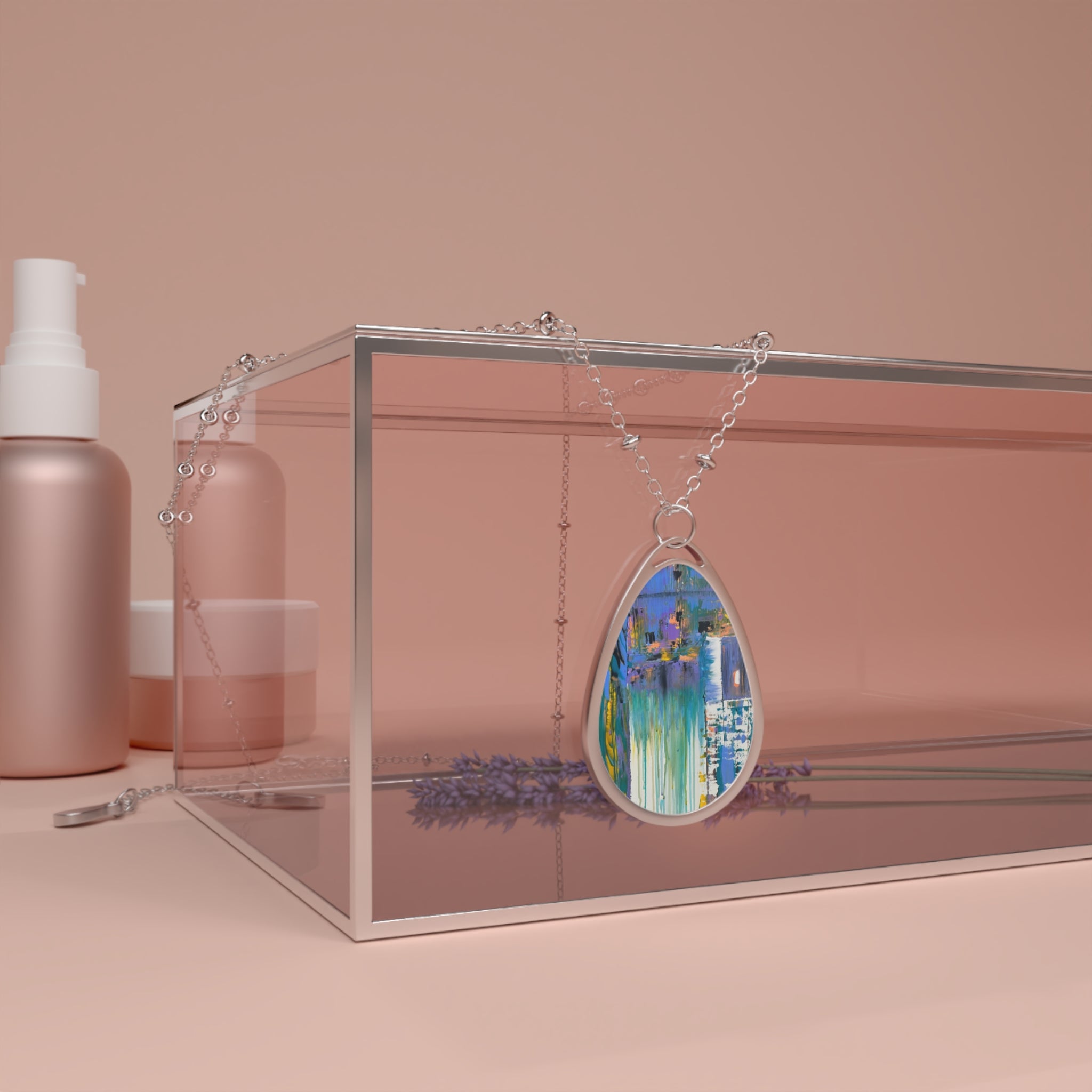 Letting go- art necklace
