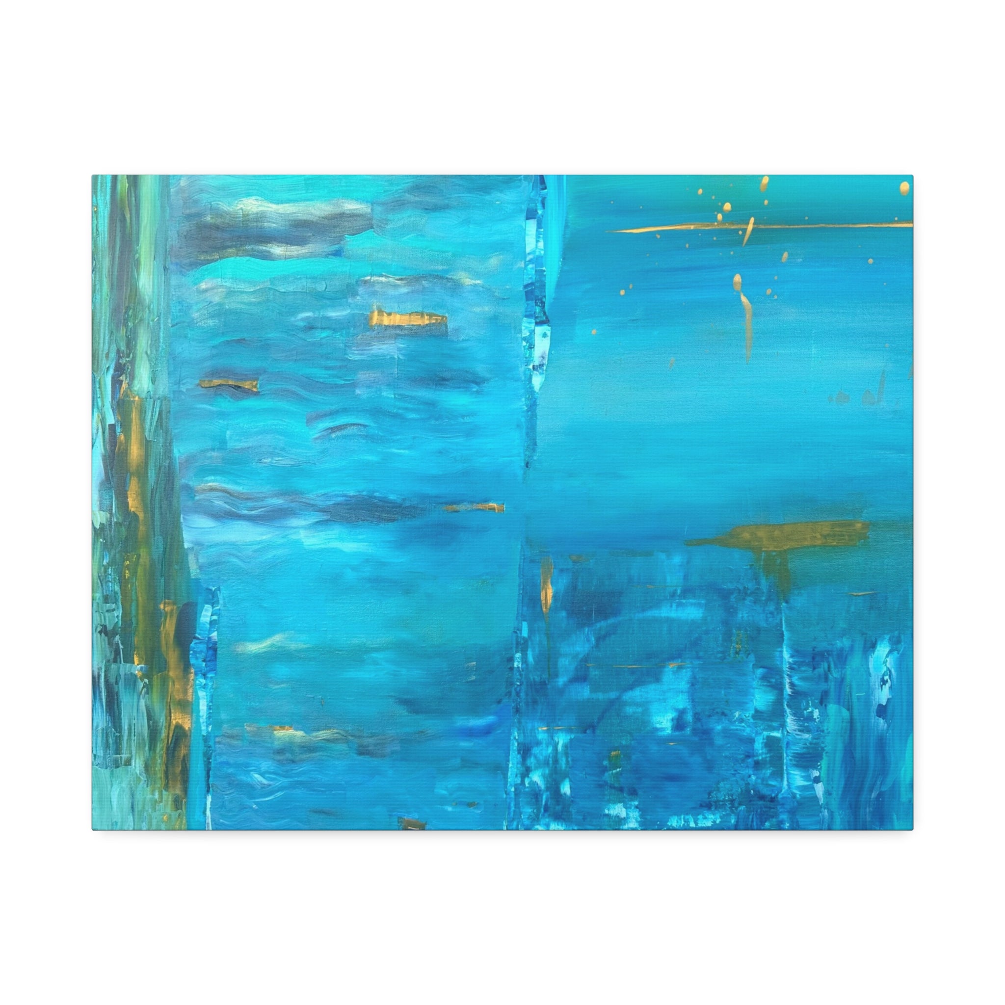 From the depths prints Abstract Ocean Blue Canvas Wall Art – Stretched 1.5"