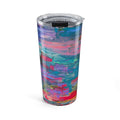 20oz Colorwash Stainless Tumbler — Vibrant Abstract Art Travel Mug