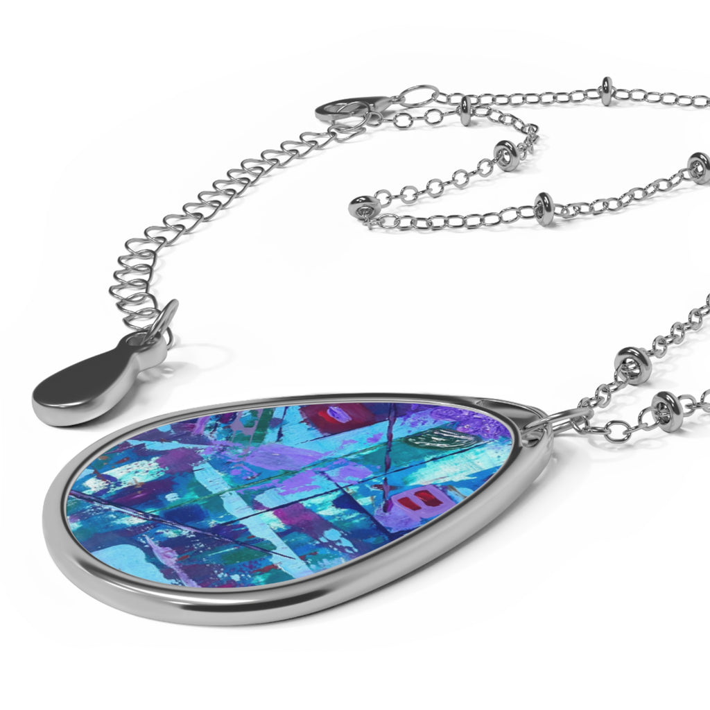 It bloomed anyway - art necklace
