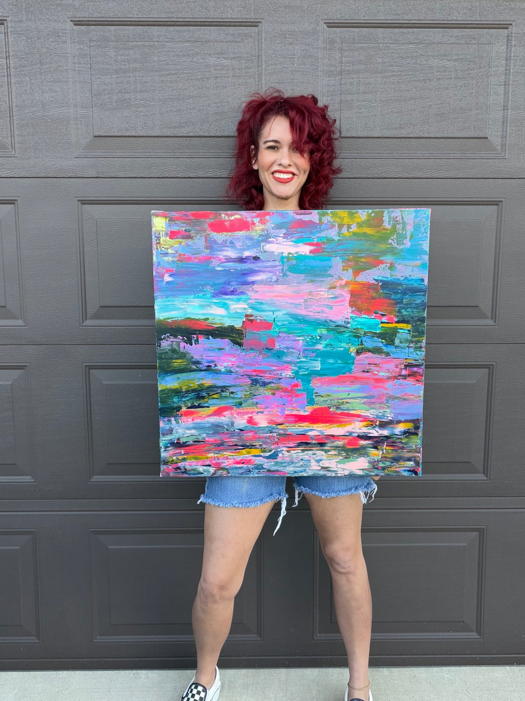 High vibration- original - 24x24 acrylic on gallery canvas