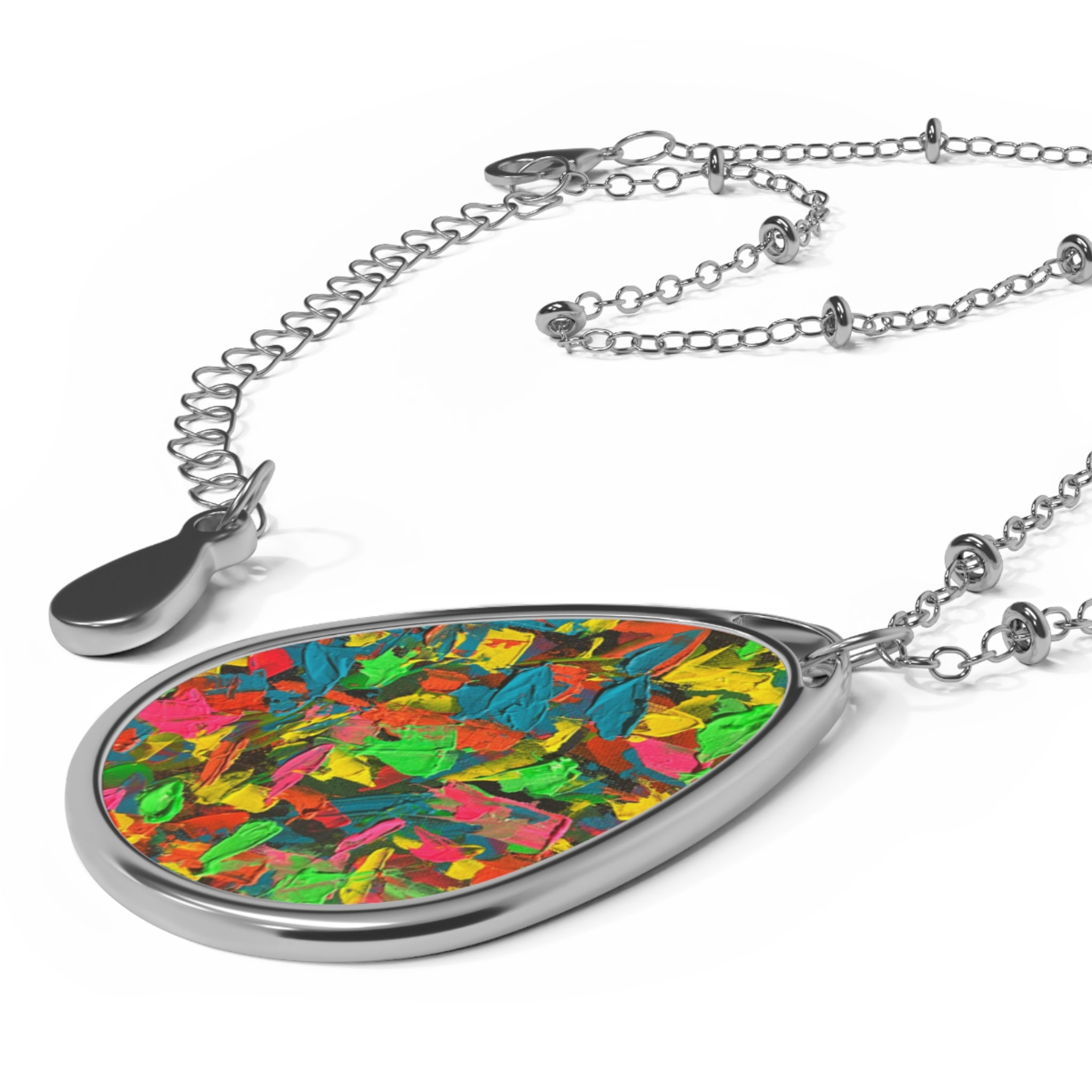 Neon rewind - art necklace