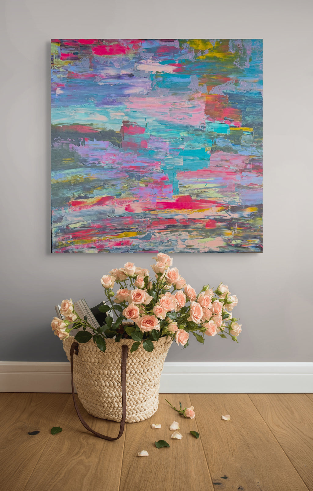 High vibration- original - 24x24 acrylic on gallery canvas